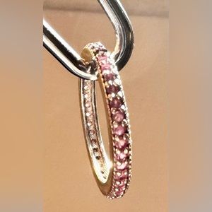 Sterling Silver Thin CZ Band Ring, Size 6